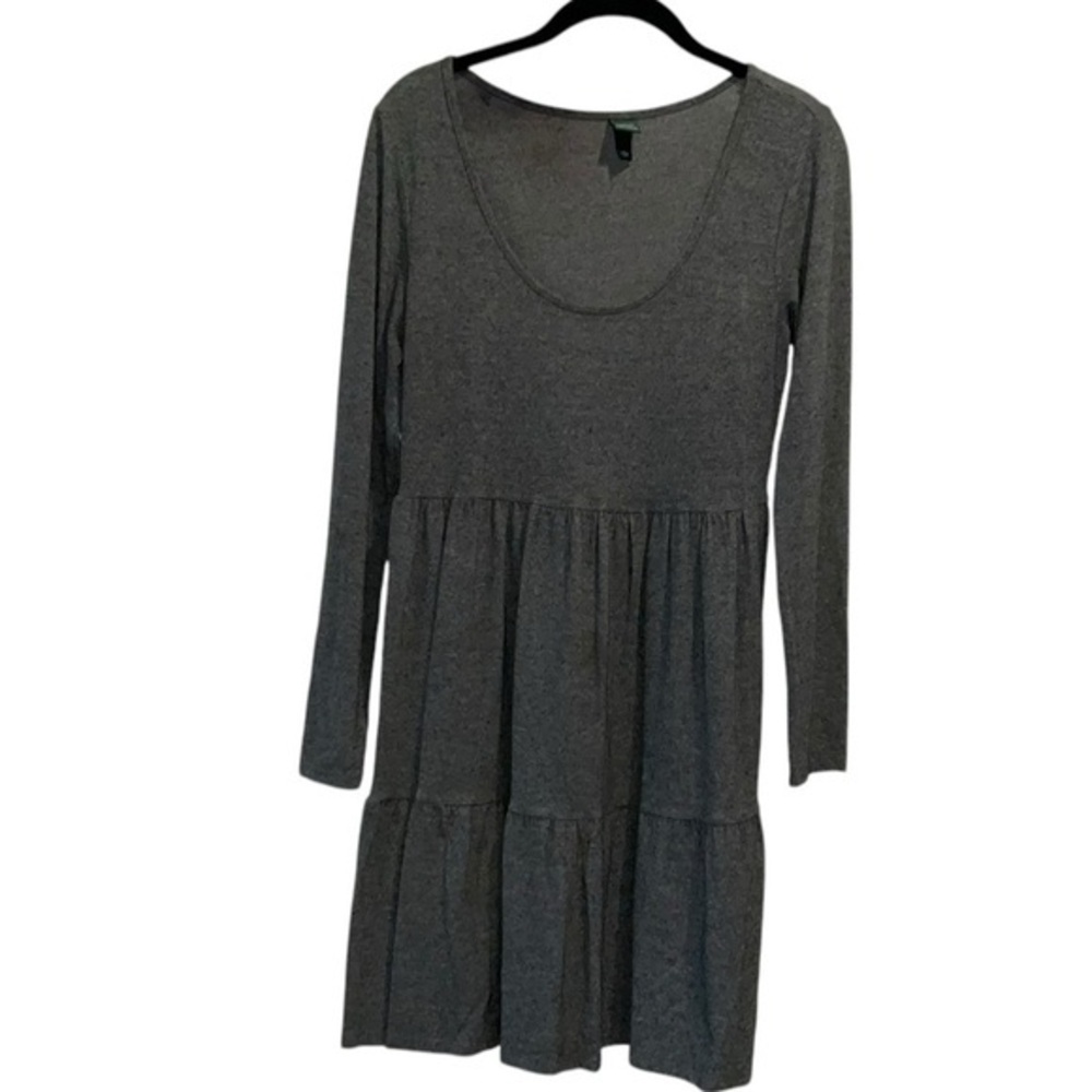 Wild Fable Gray Tiered Babydoll Dress - Size L - Picture 1 of 4